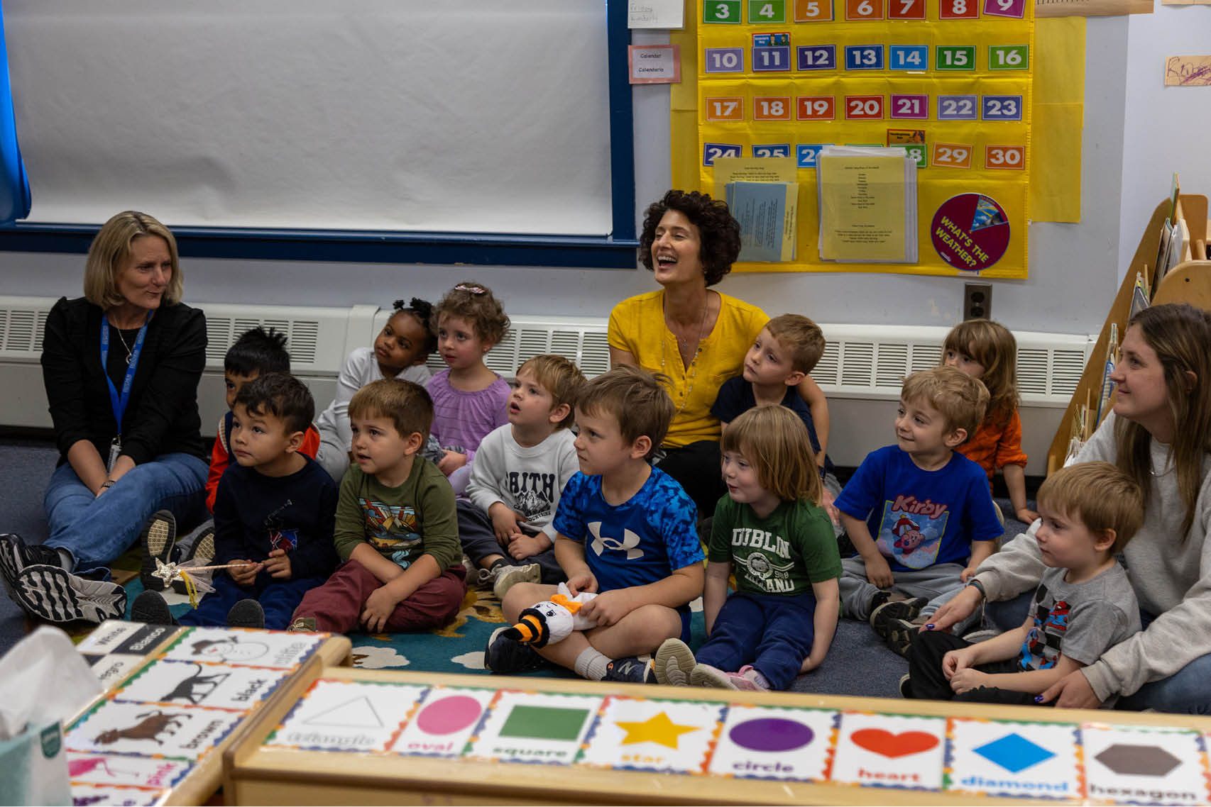 Children with instructors