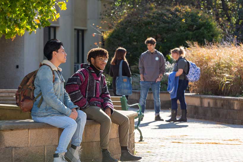 students on dcc campus in poughkeepsie